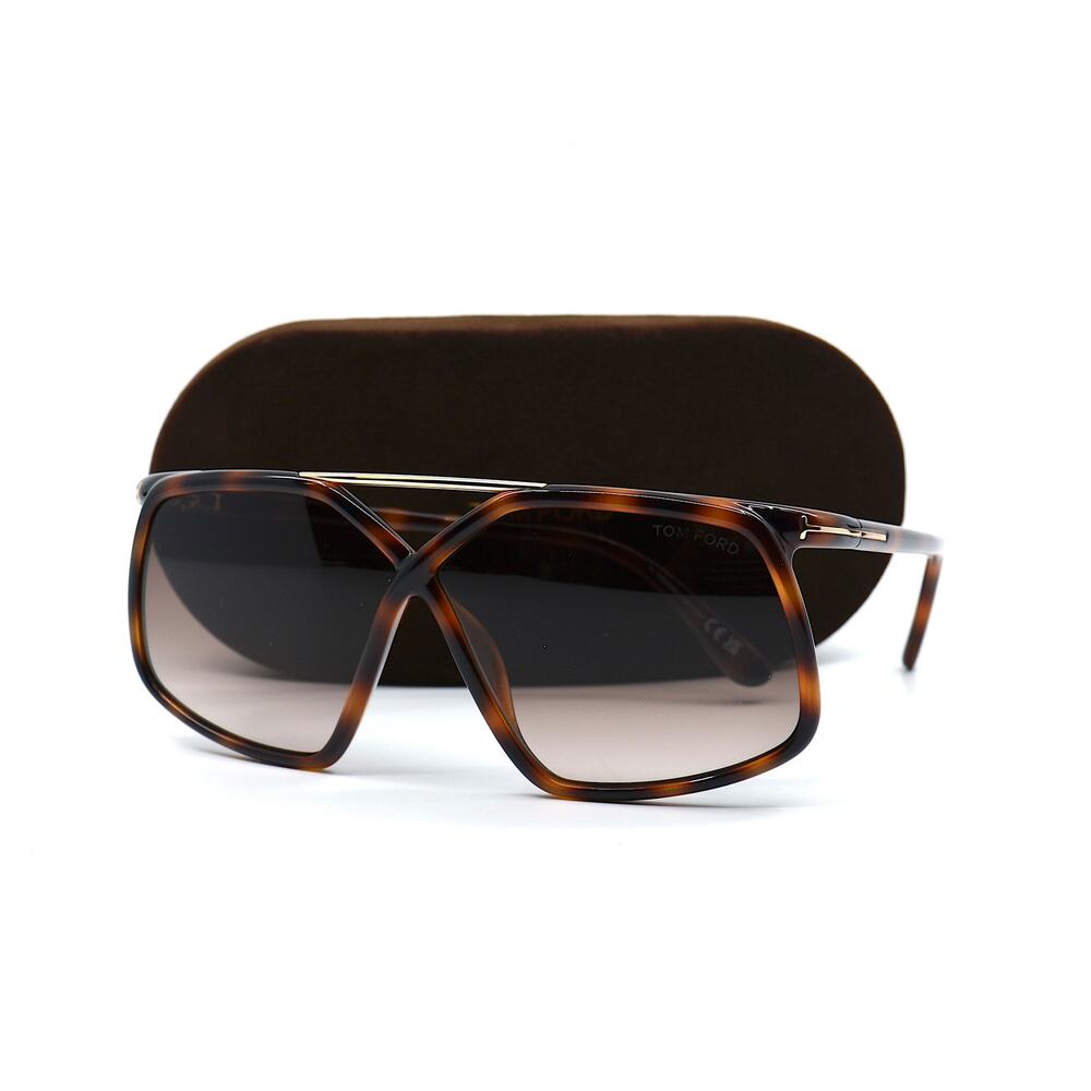 TOM FORD MERYL TF1038/S 52F HAVANA BROWN AUTHENTIC SUNGLASSES - Picture 14 of 15